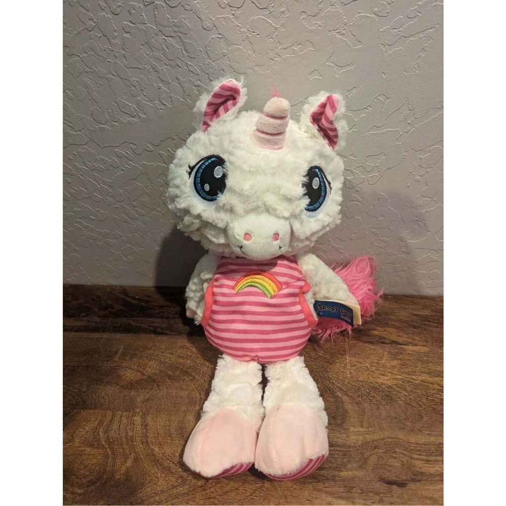 Sleepy Caps By Aprilkind Fyala Unicorn Pink White Plush Bean Stuffed Animal Toy